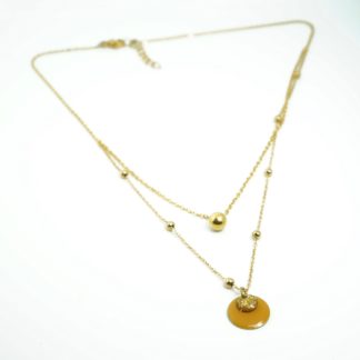 Collier double Moutarde