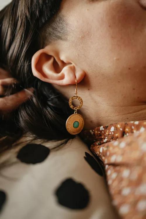 Bijoux Isatis Bijoux Bois Sur Mesure Caen, photo de présentation de produit, type Gloria coloris vert