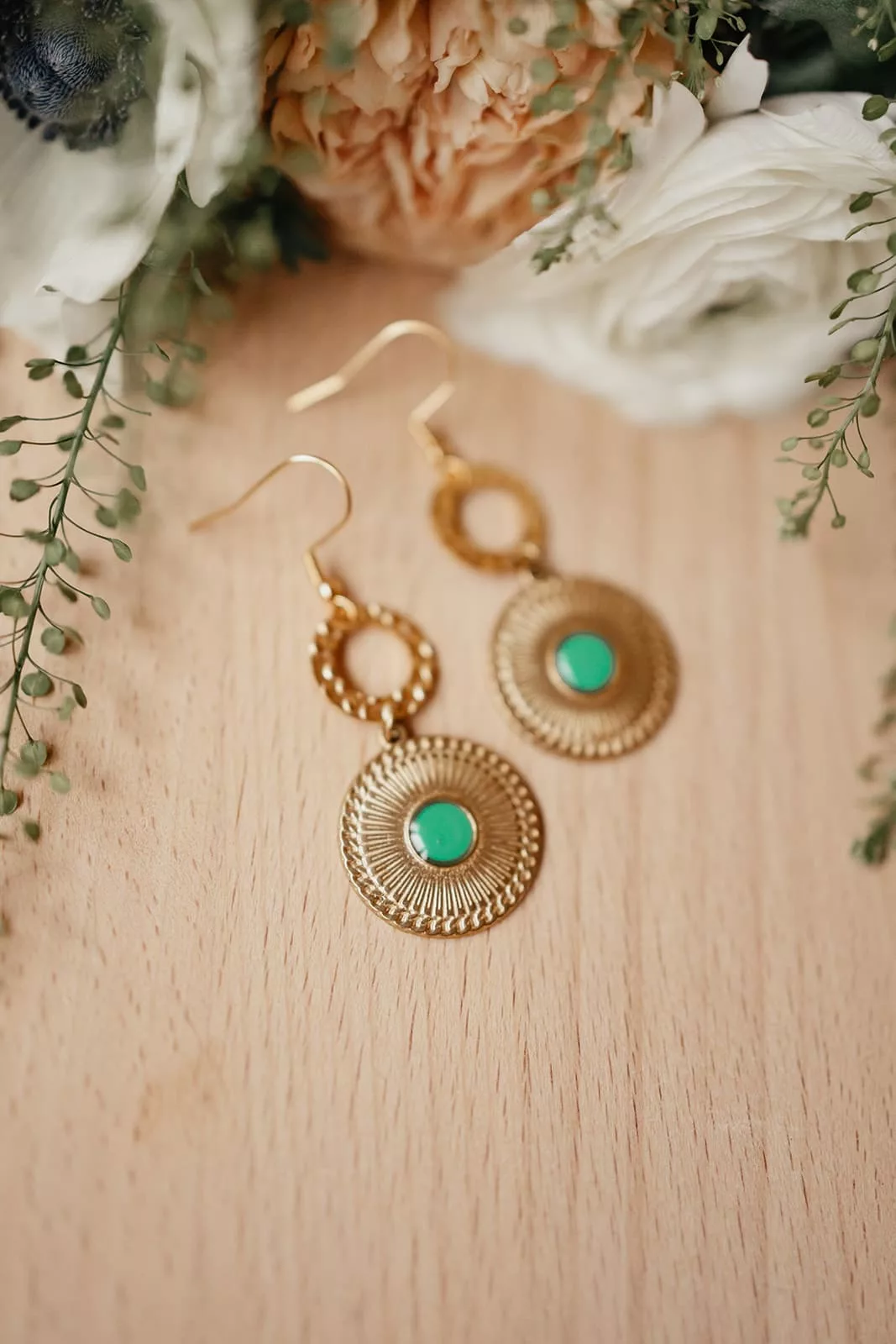 Bijoux Isatis Bijoux Bois Sur Mesure Caen, photo de présentation de produit, type Gloria coloris vert