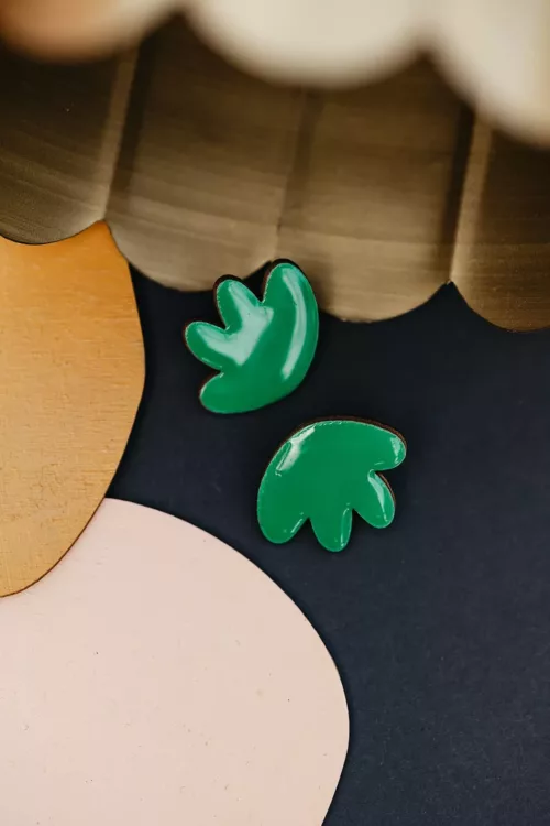 Bijoux Isatis Bijoux Bois Sur Mesure Caen, photo de présentation de produit, type Iris Melody coloris vert