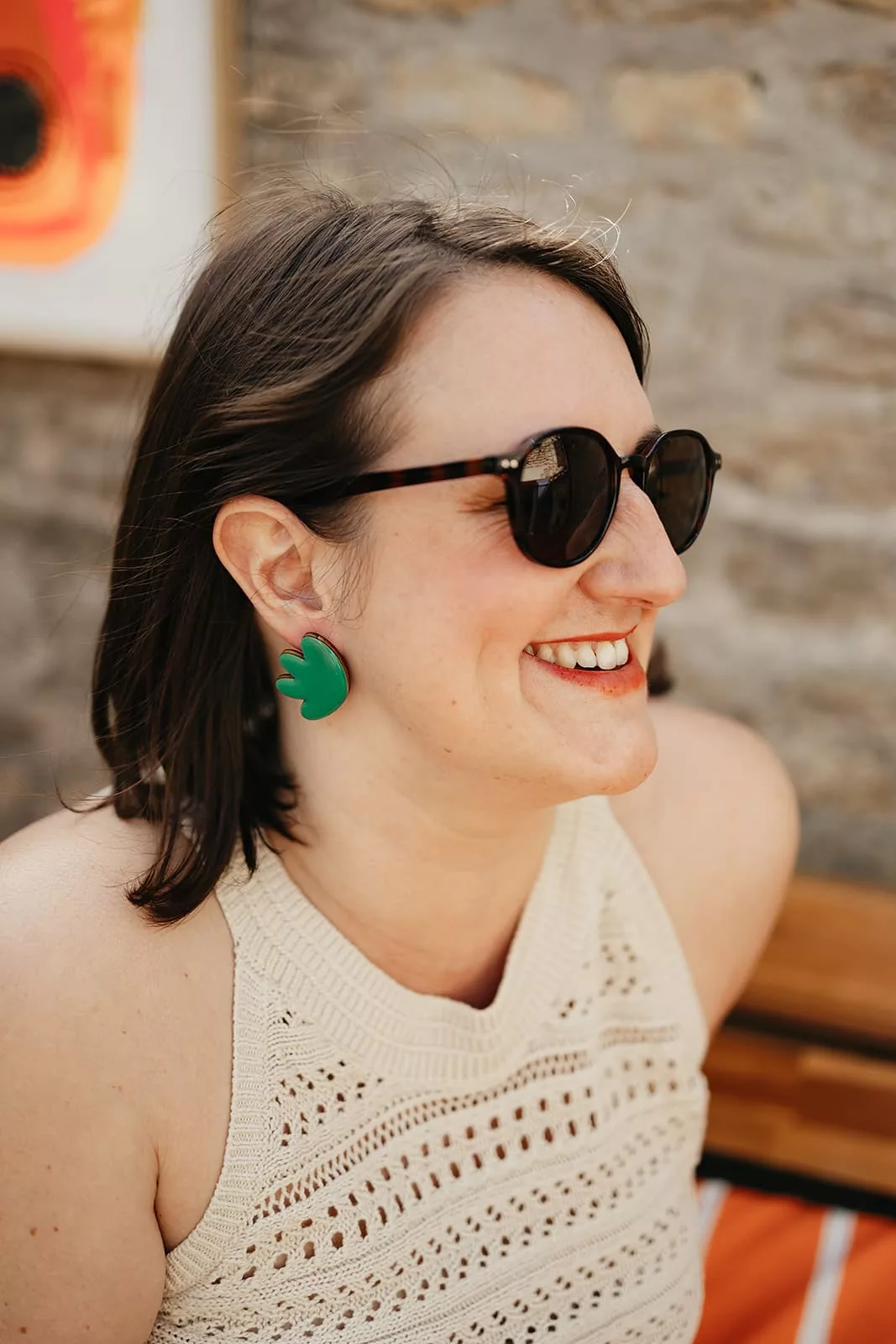 Bijoux Isatis Bijoux Bois Sur Mesure Caen, photo de présentation de produit, type Iris Melody coloris vert