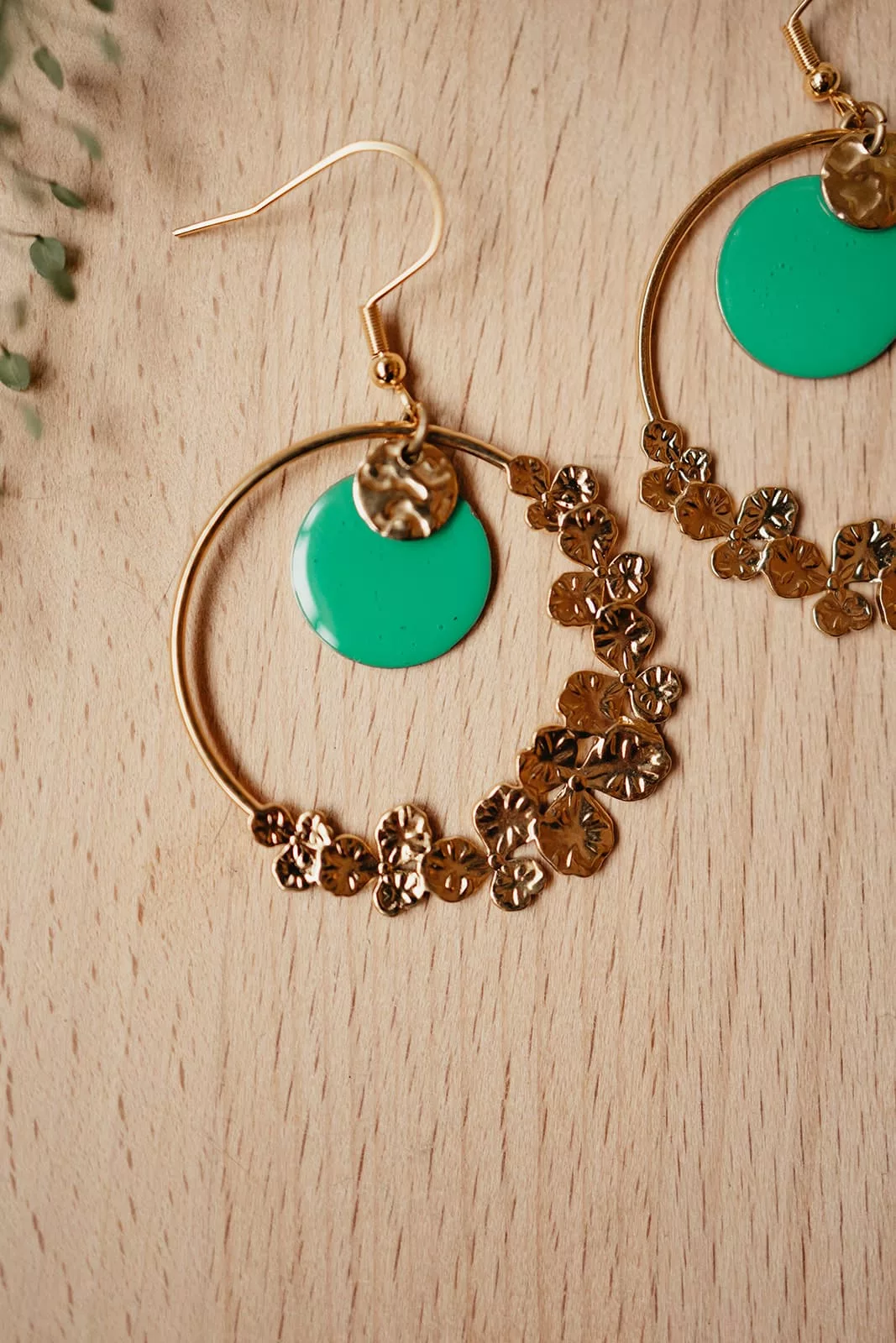 Bijoux Isatis Bijoux Bois Sur Mesure Caen, photo de présentation de produit, type Solene coloris vert