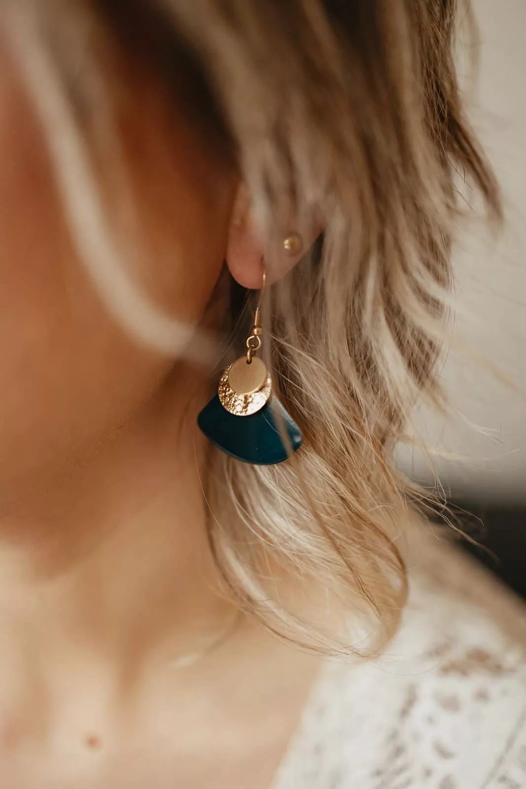 Bijoux Isatis Bijoux Bois Sur Mesure Caen, photo de présentation de produit, type Vega coloris vert foncé