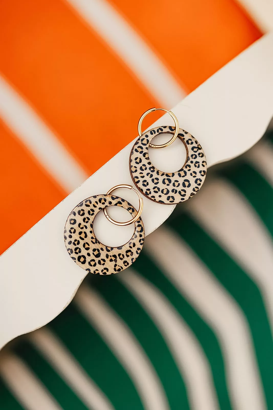 Bijoux Isatis Bijoux Bois Sur Mesure Caen, photo de présentation de produit, type Willow Judy coloris léopard