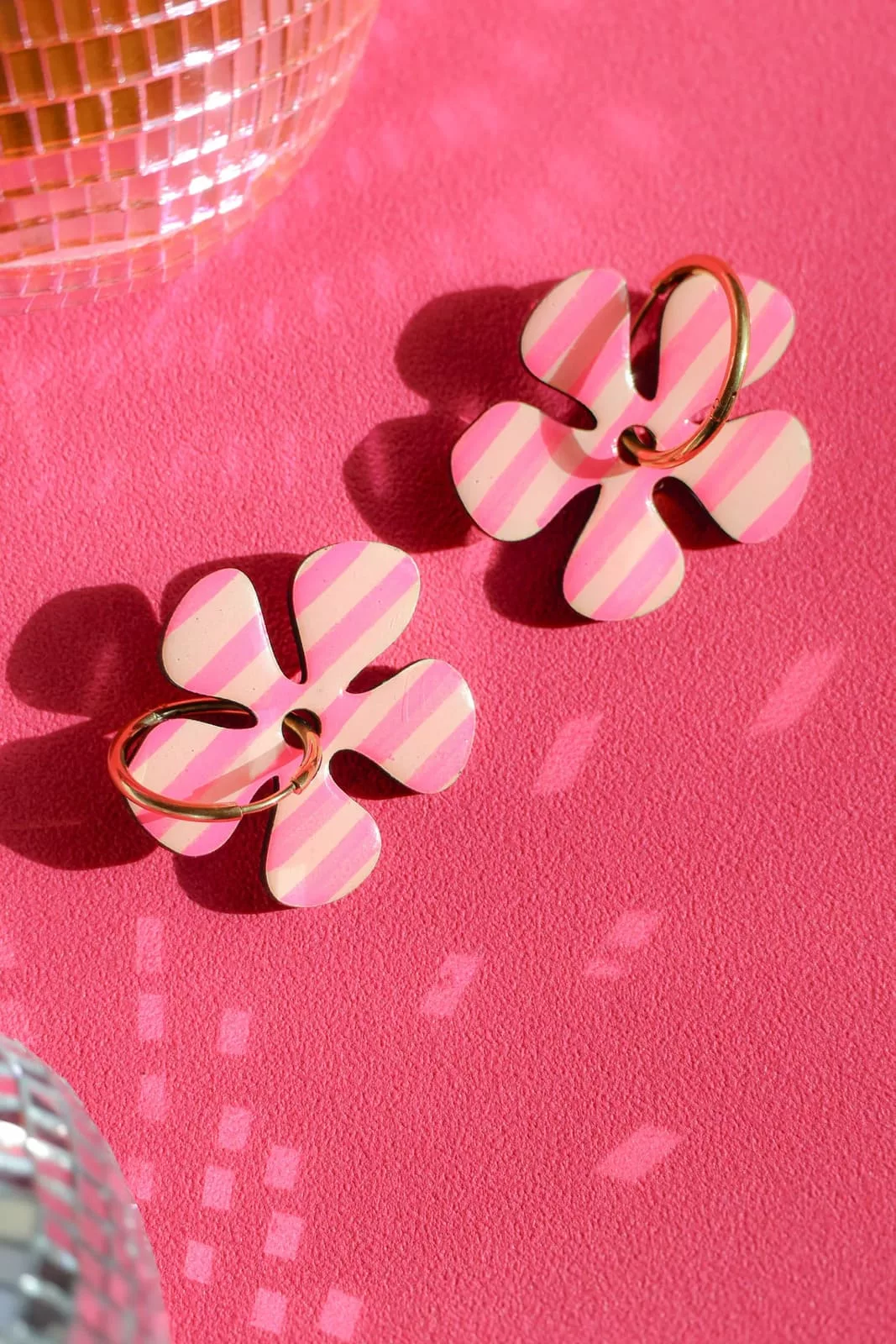 Isatis Bijoux Bois Fait Main Caen Boucles d'oreilles Colore Candy Bloom