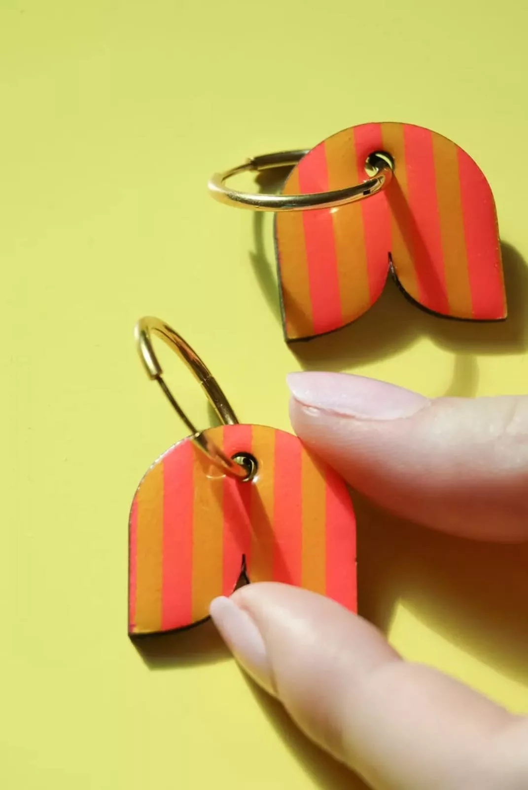 Isatis Bijoux Bois Fait Main Caen Boucles d'oreilles Colore Daisy Bonnie