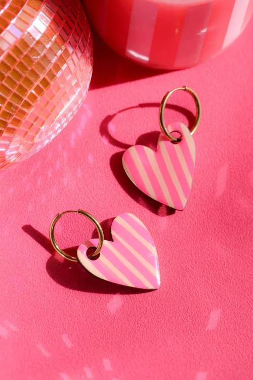 Isatis Bijoux Bois Fait Main Caen Boucles d'oreilles Colore Disco Love