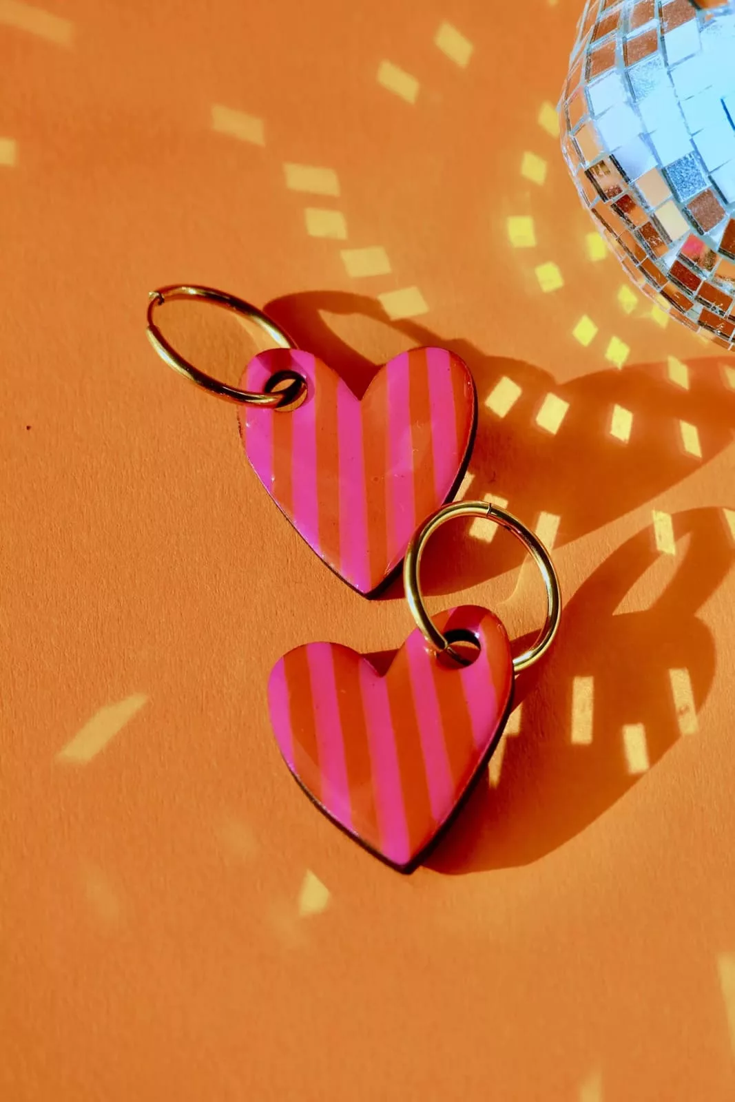 Isatis Bijoux Bois Fait Main Caen Boucles d'oreilles Colore Disco Love