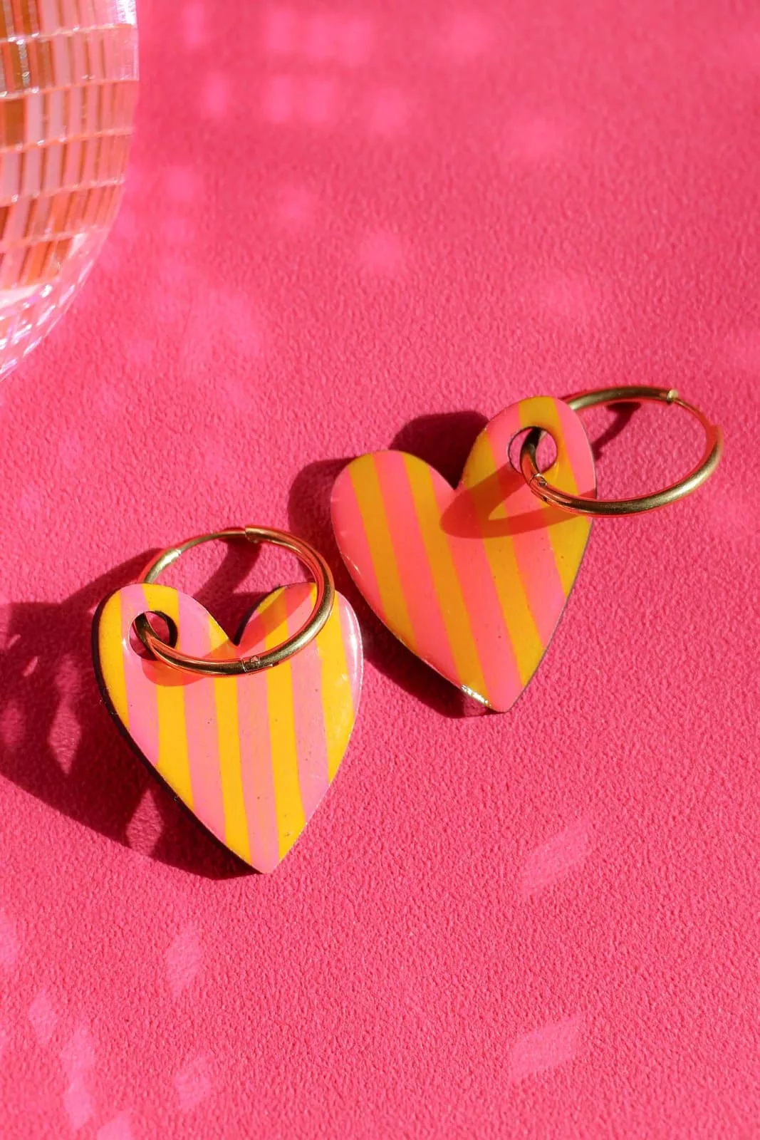 Isatis Bijoux Bois Fait Main Caen Boucles d'oreilles Colore Disco Love