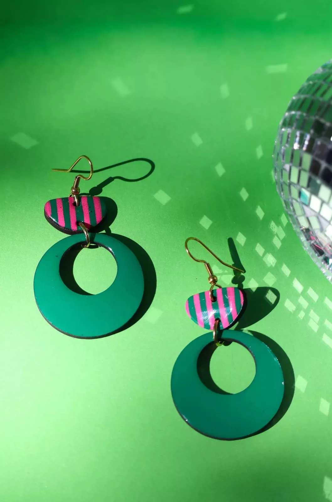 Isatis Bijoux Bois Fait Main Caen Boucles d'oreilles Colore Dolly Pop