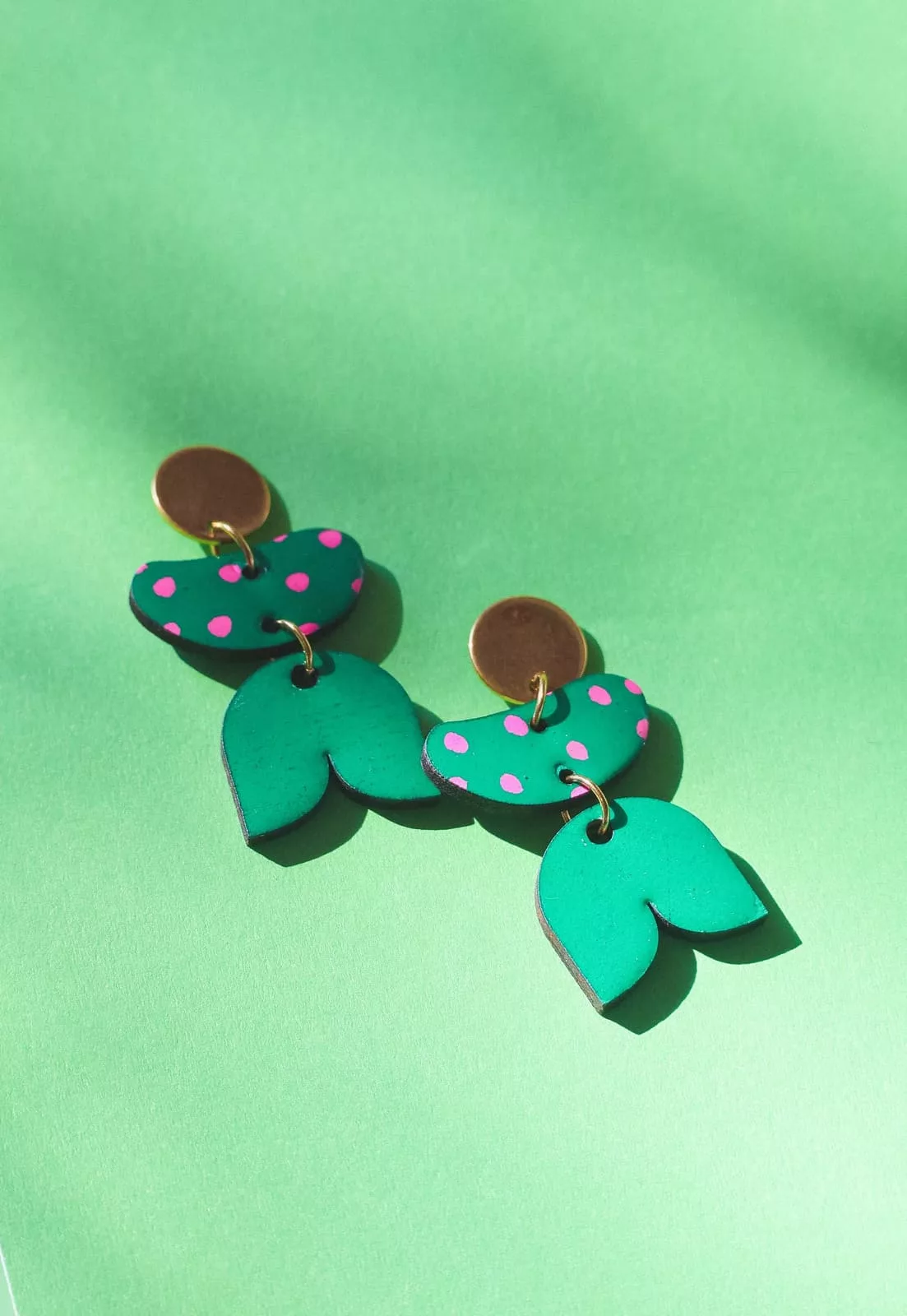 Isatis Bijoux Bois Fait Main Caen Boucles d'oreilles Colore Poppy Jane