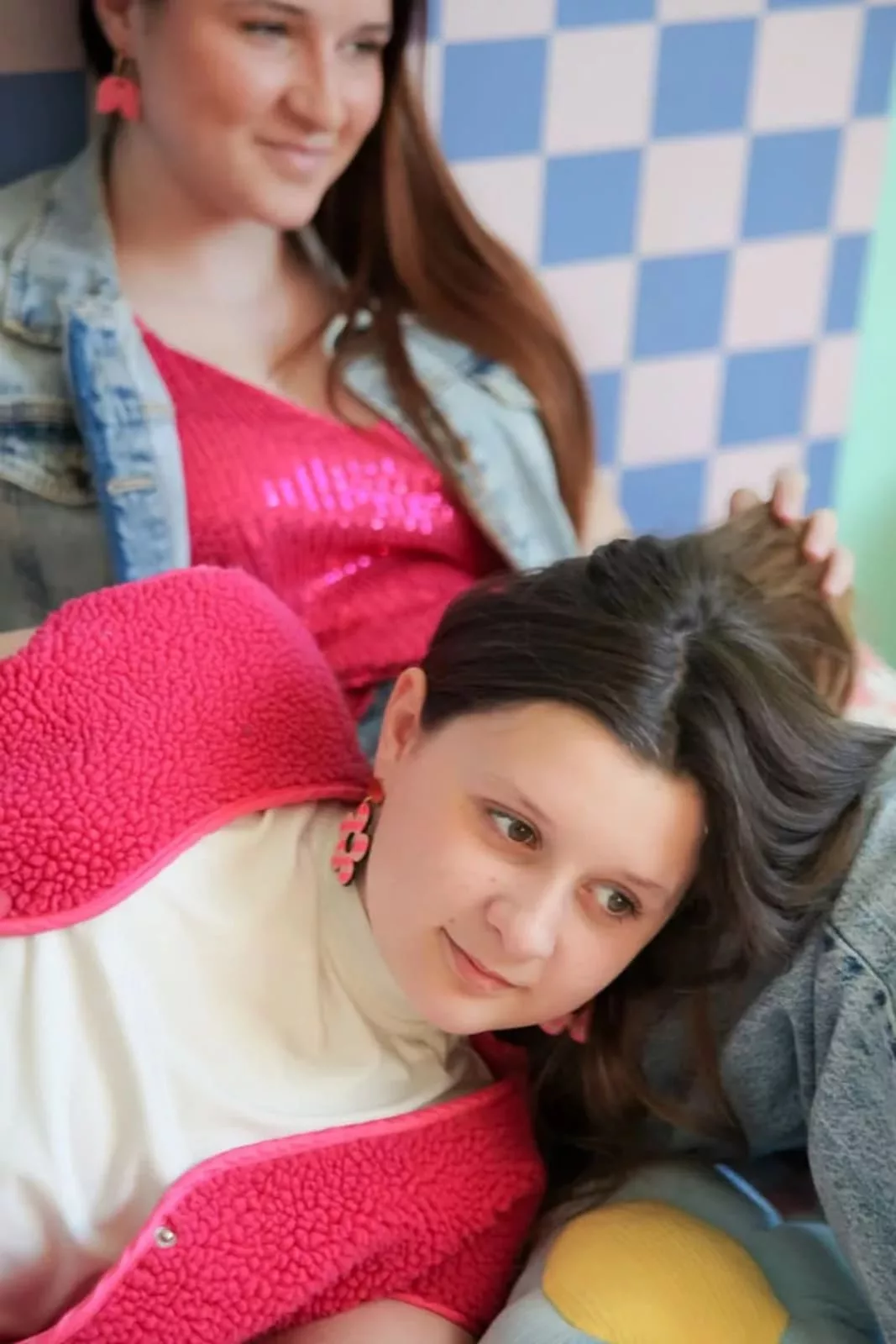 Isatis Bijoux Bois Fait Main Caen Boucles d'oreilles Colore Rosy Candy